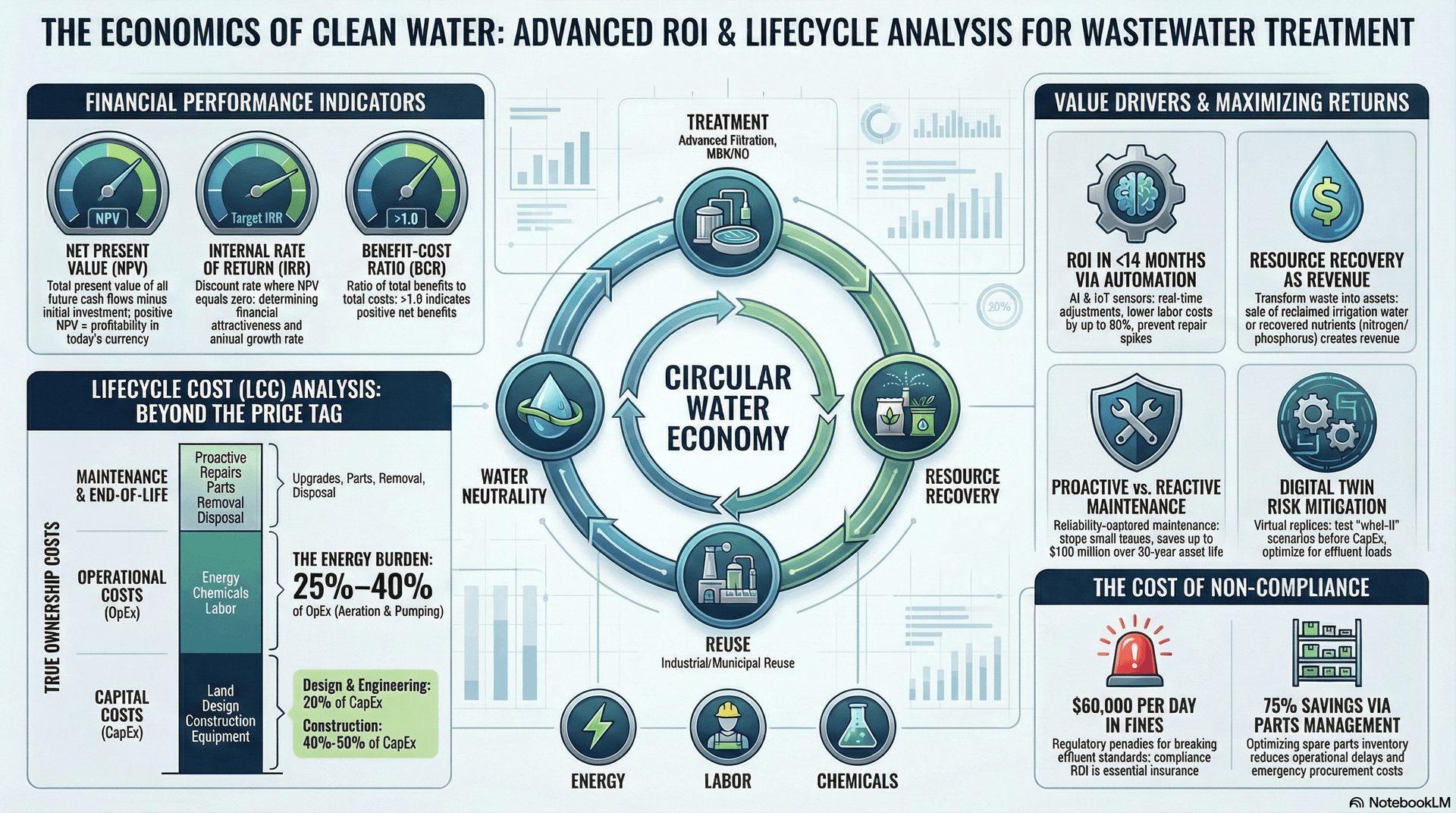 ROI analysis framework for industrial water treatment systems