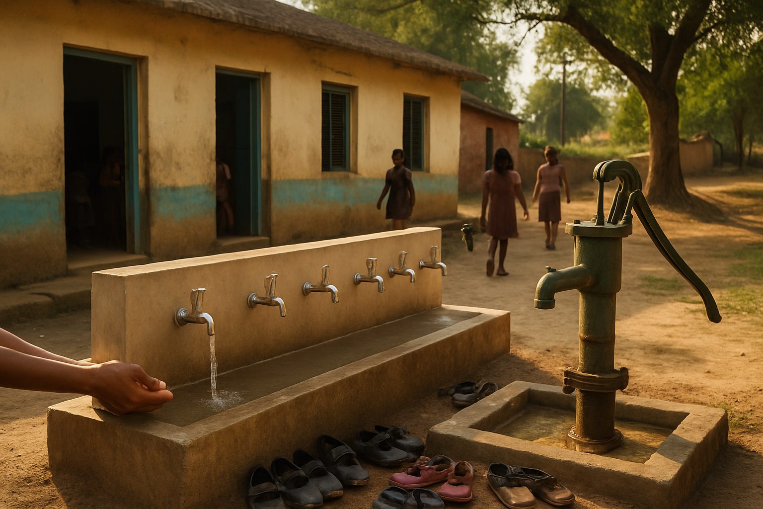WASH installation, tribal school, Palghar
