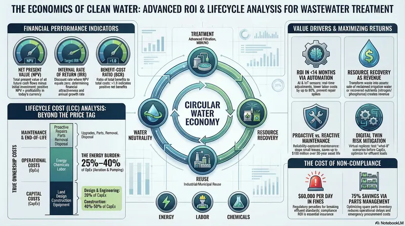 ROI analysis framework for industrial water treatment systems